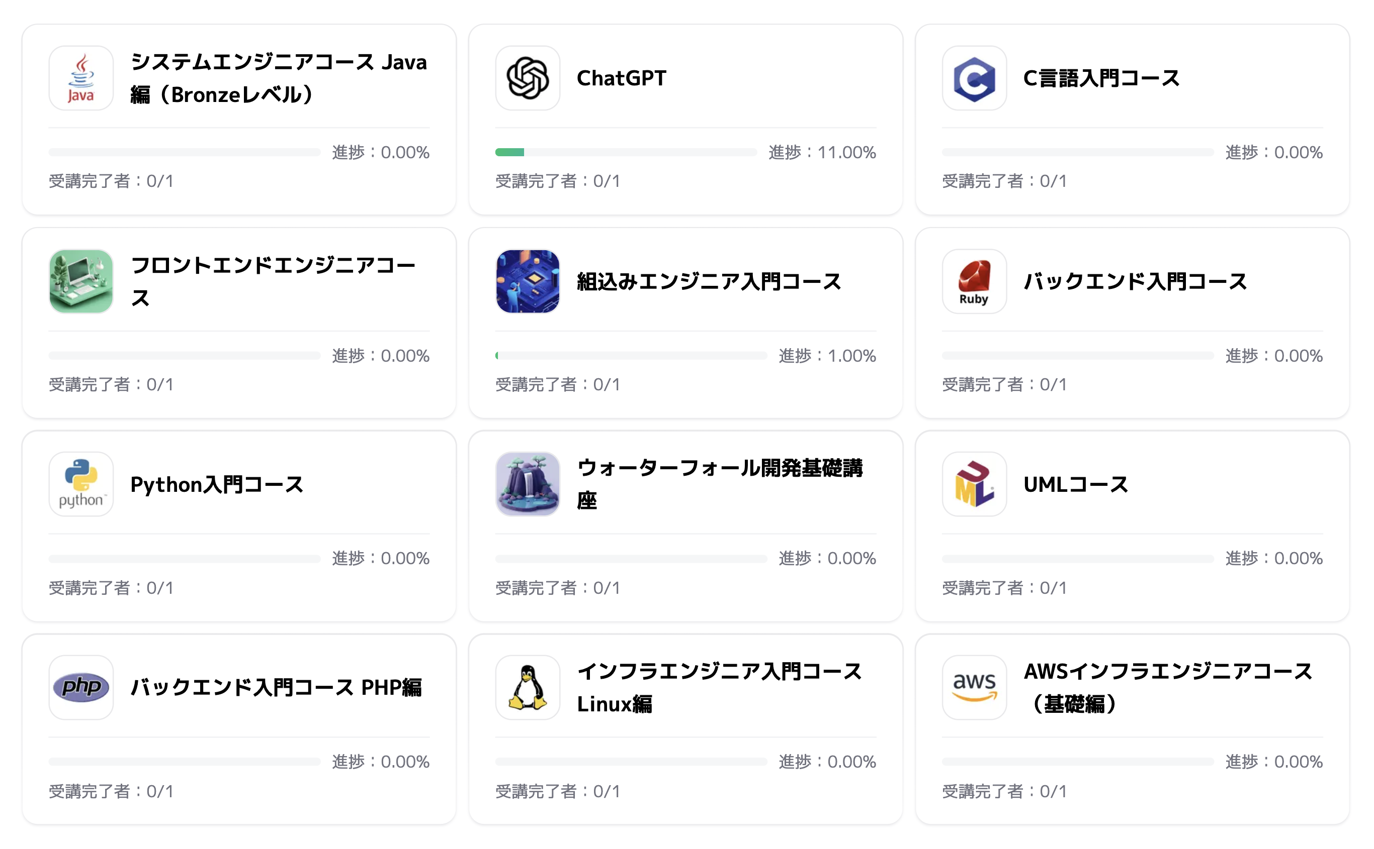 言語別教材一覧